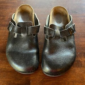 COPY - Birkenstock Size 38 Boston Black Pebbled Leather Clog